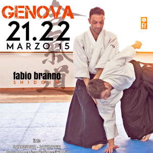 Stage di Aikido a Genova con il M° Fabio Branno  21/22 Marzo 2015

 Palestra Montanella via di Branega 10b Genova Pra
